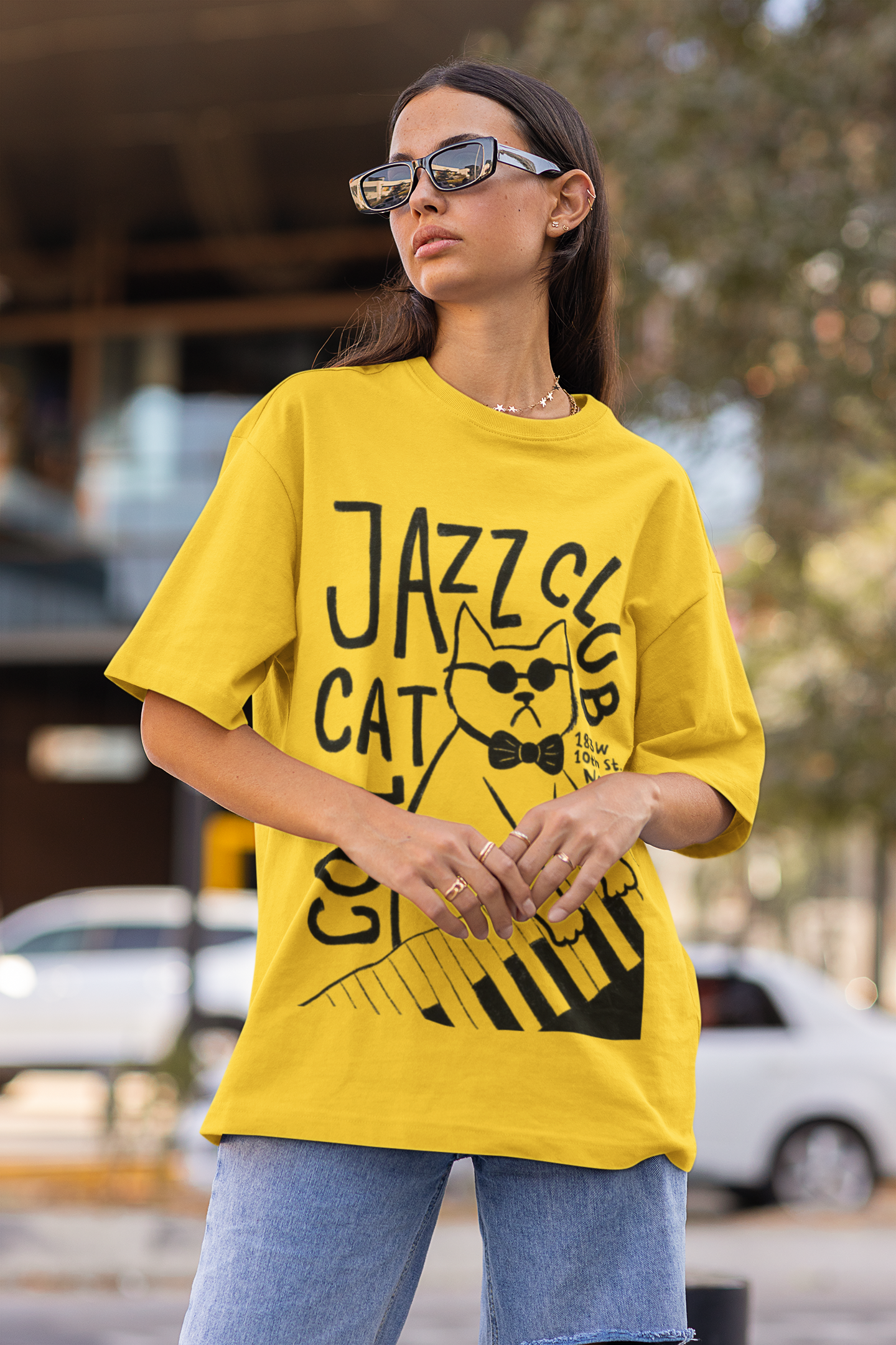 Jazz Cat Oversized Tshirt