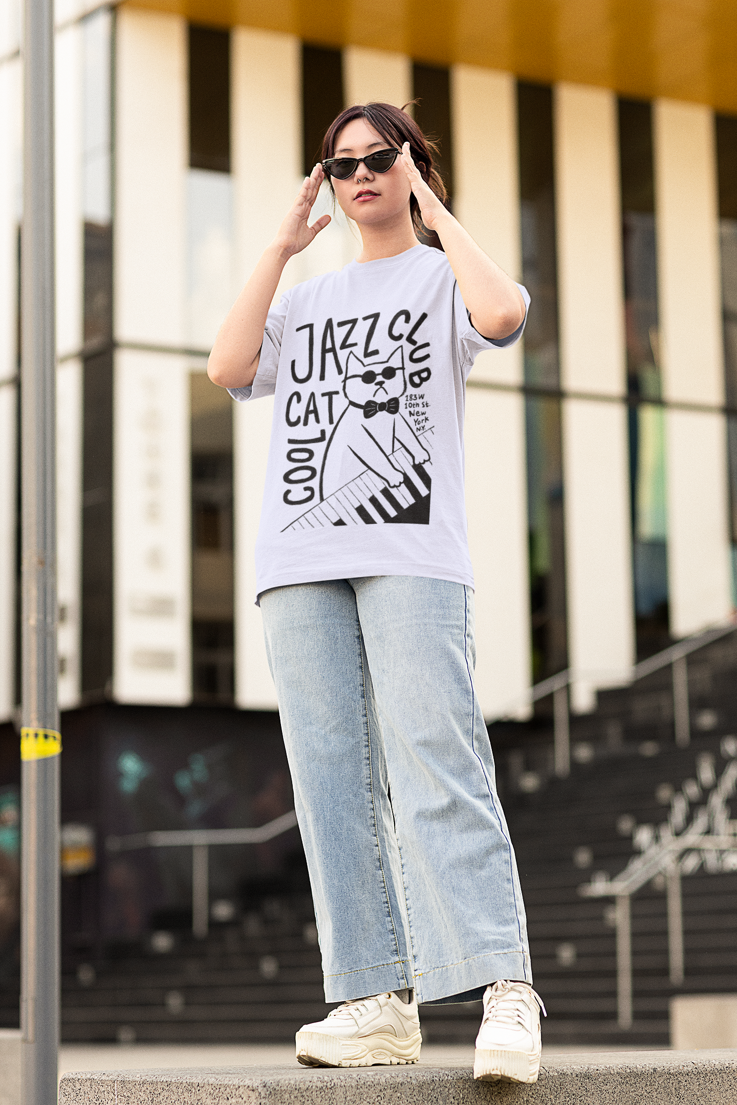 Jazz Cat Oversized Tshirt