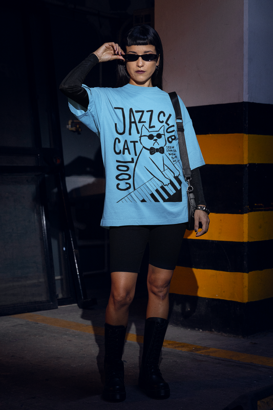 Jazz Cat Oversized Tshirt