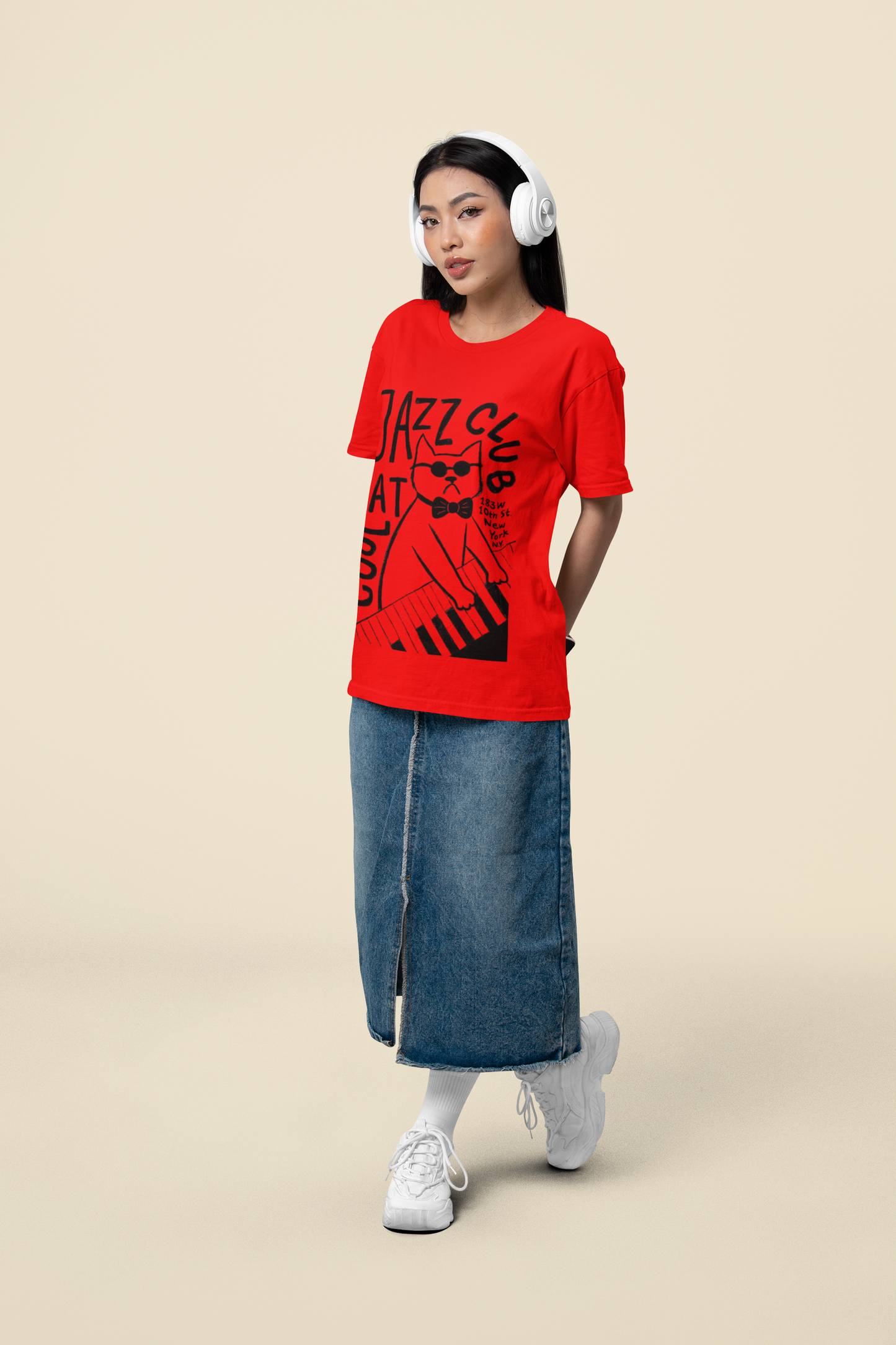 Jazz Cat Oversized Tshirt