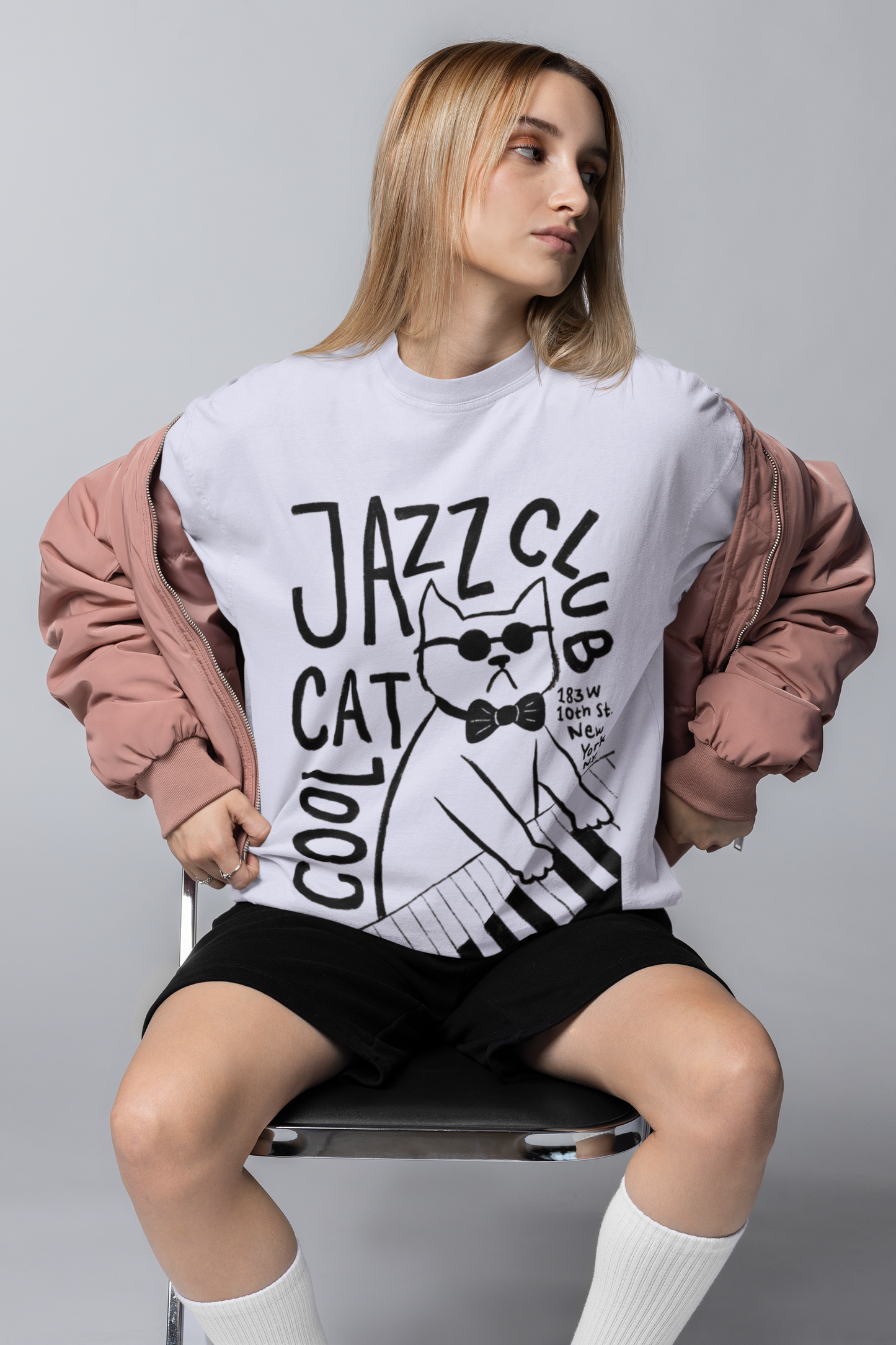 Jazz Cat Oversized Tshirt