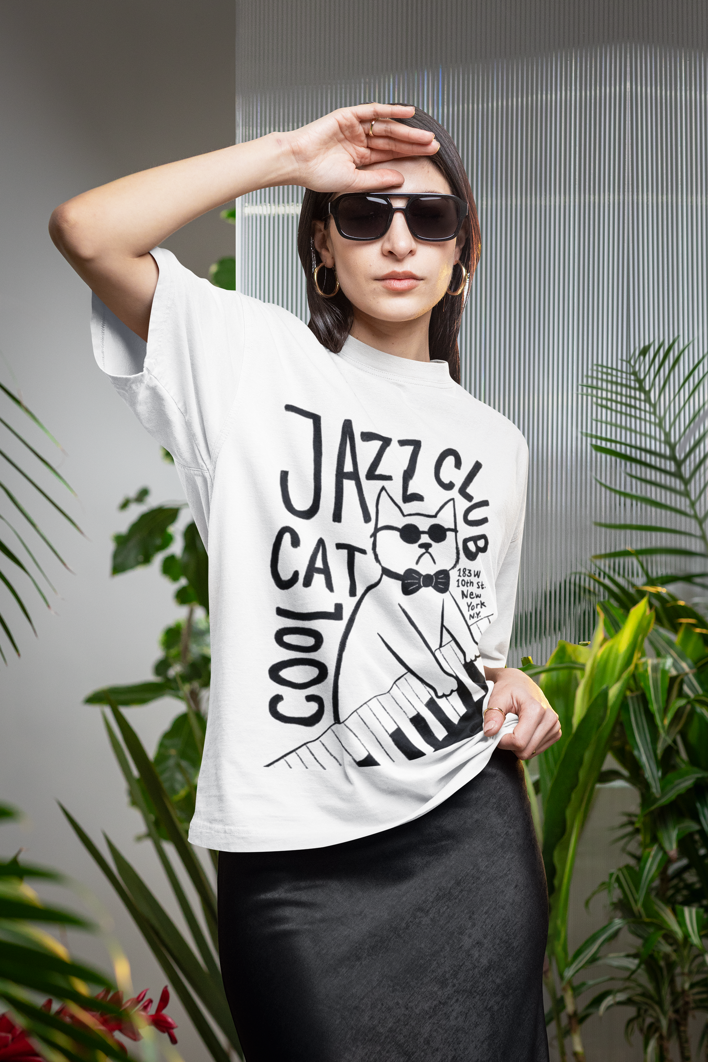 Jazz Cat Oversized Tshirt