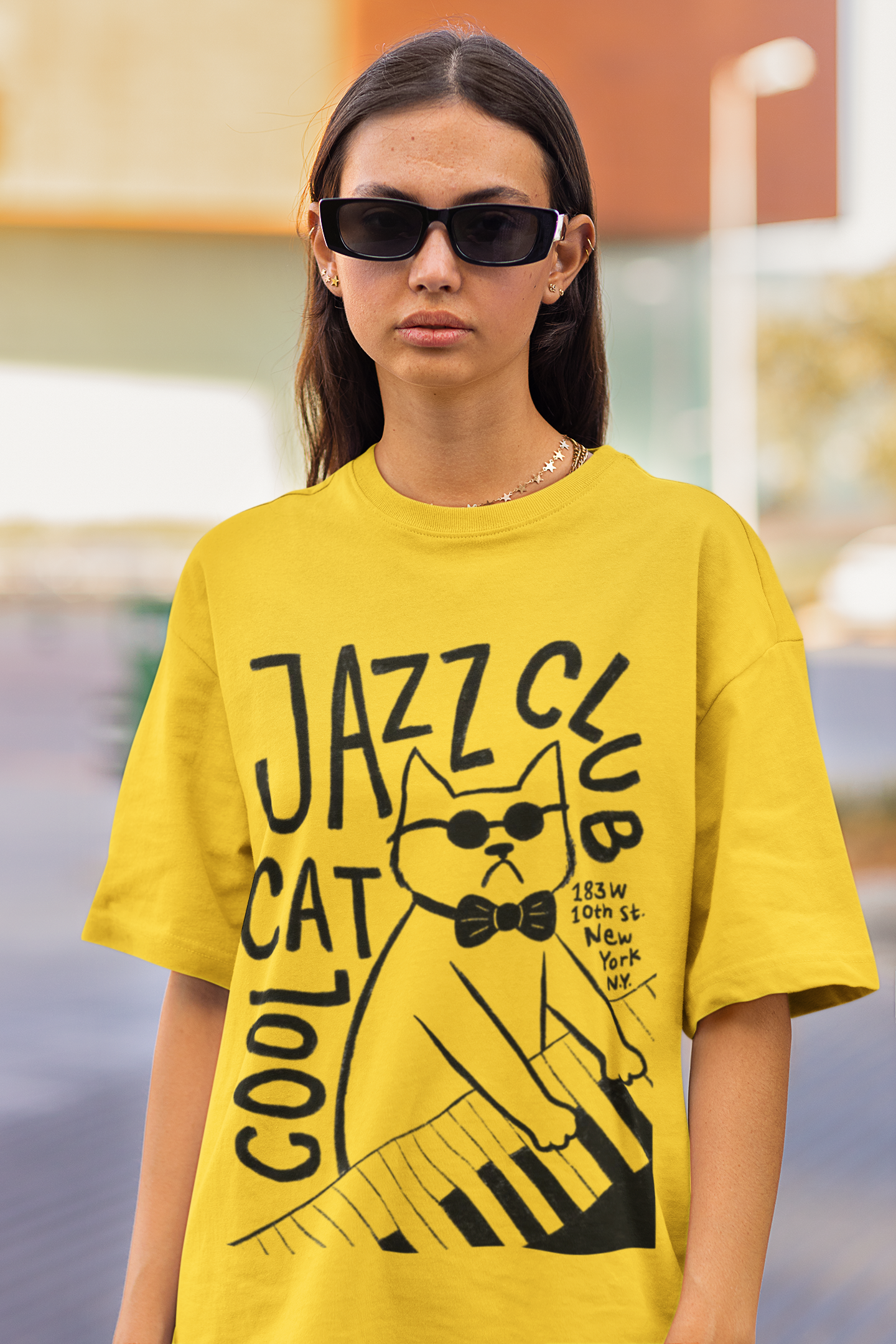 Jazz Cat Oversized Tshirt