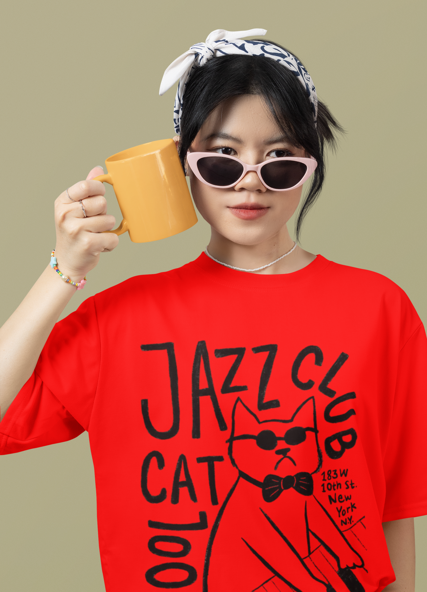 Jazz Cat Oversized Tshirt