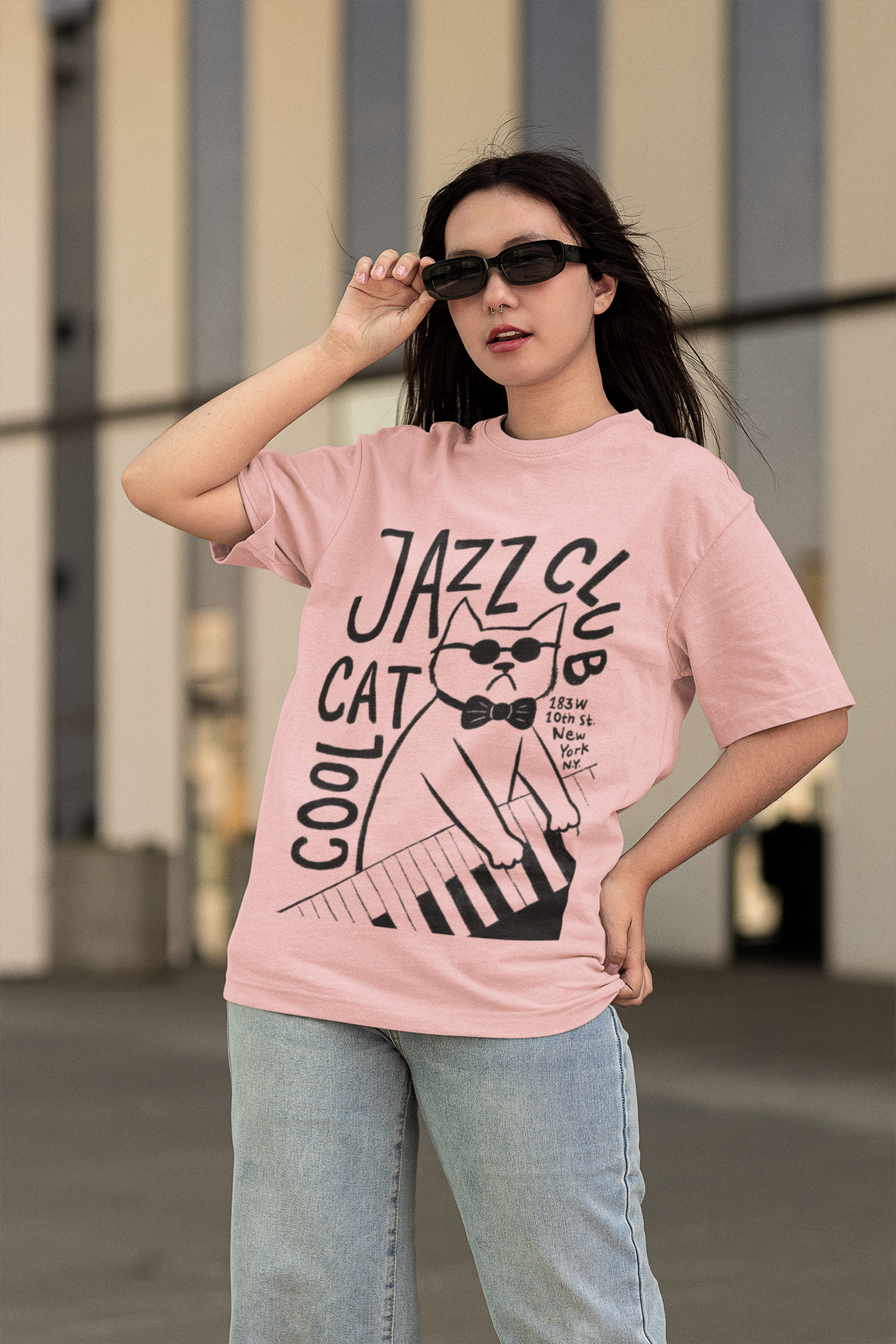 Jazz Cat Oversized Tshirt