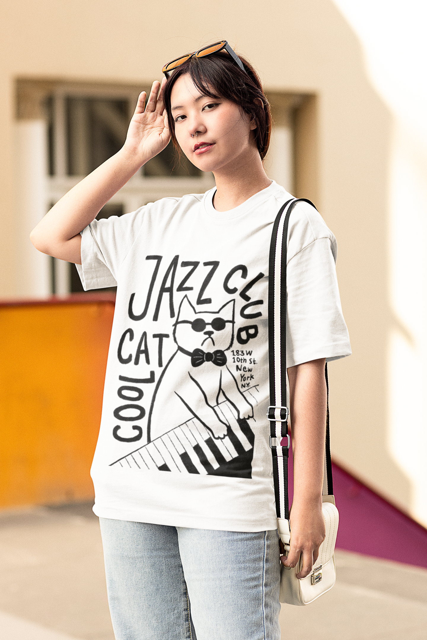 Jazz Cat Oversized Tshirt