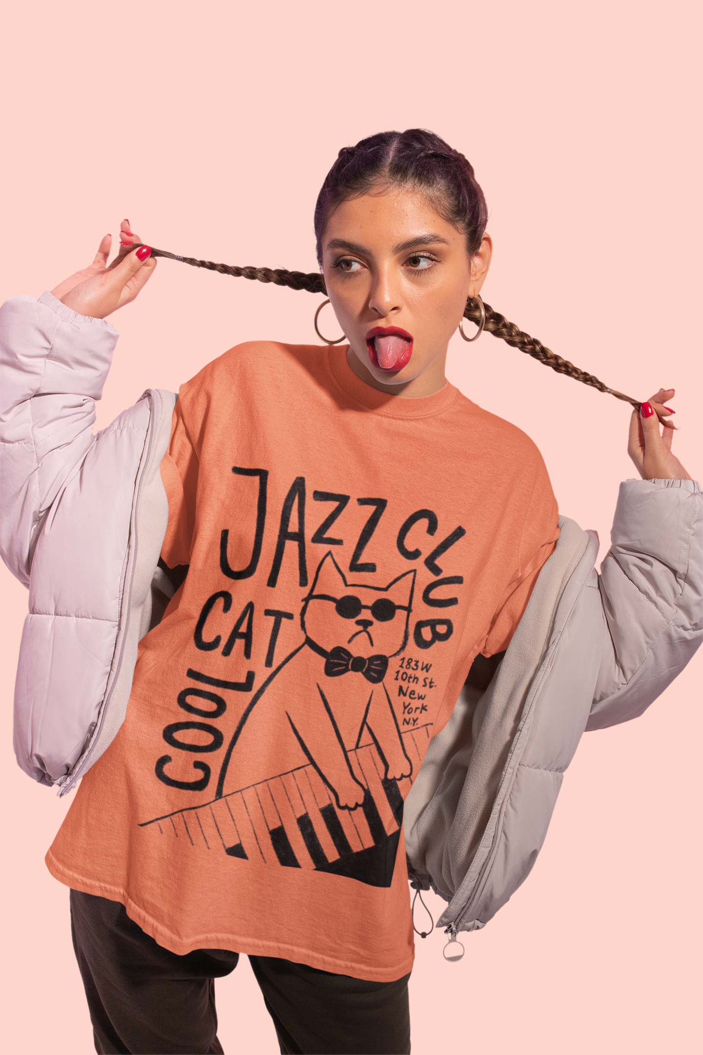 Jazz Cat Oversized Tshirt